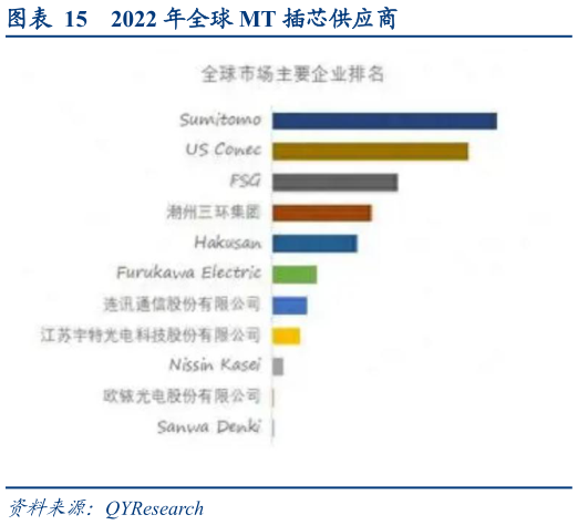 谁能回答2022 年全球 MT 插芯供应商?