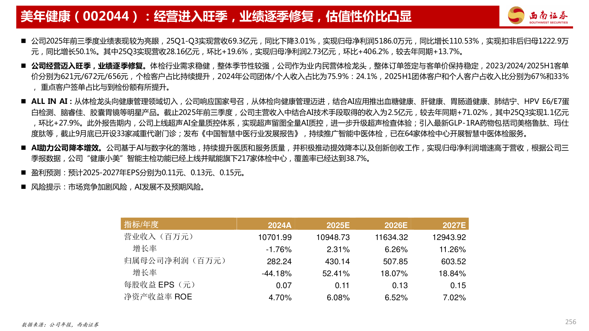 请问一下美年健康（002044）：经营进入旺季，业绩逐季修复，估值性价比凸显