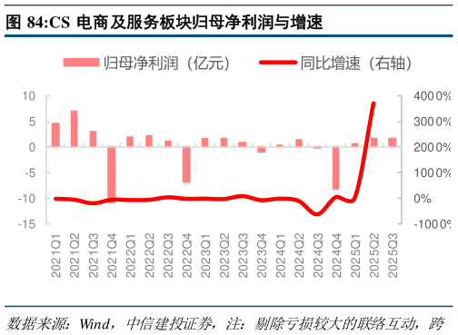 如何了解CS 电商及服务板块归母净利润与增速