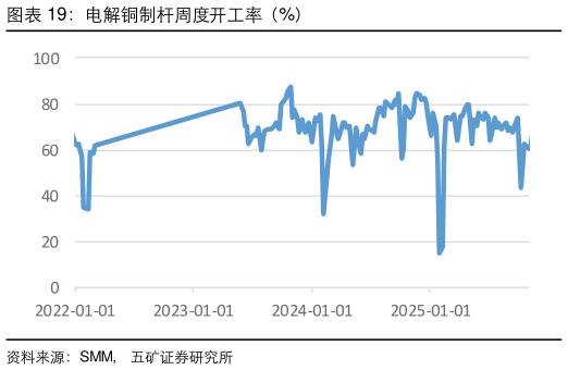 如何解释电解铜制杆周度开工率(%)?