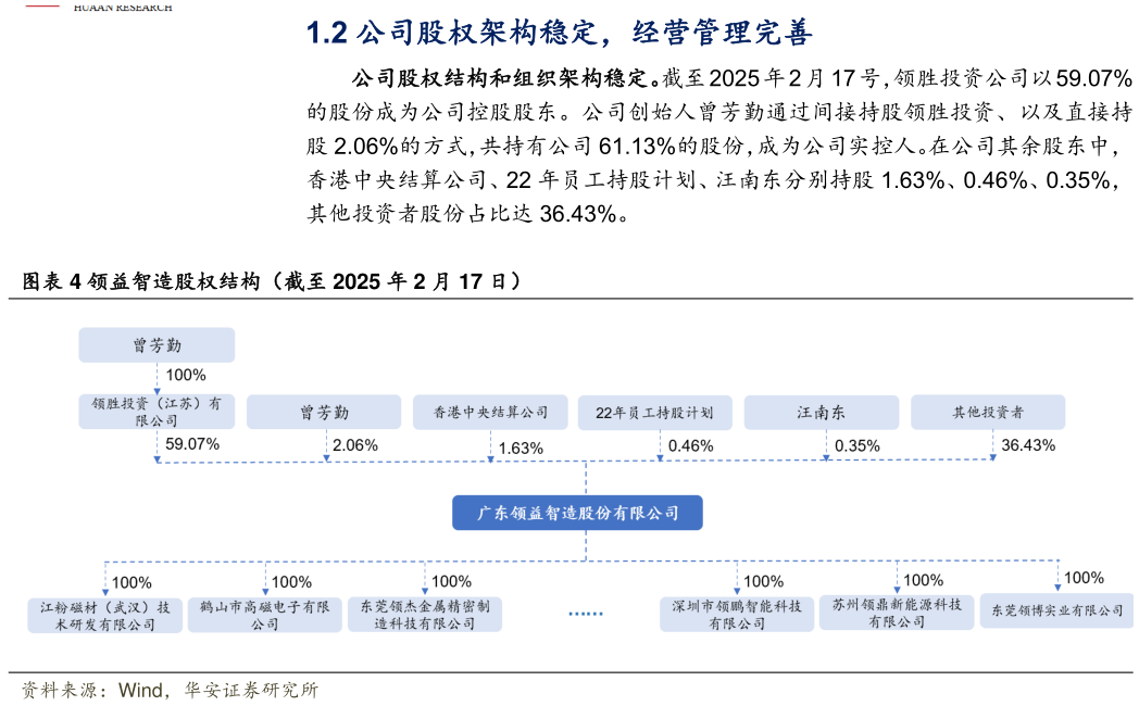 想关注一下领益智造股权结构(截至 2025 年 2 月 17 日)?