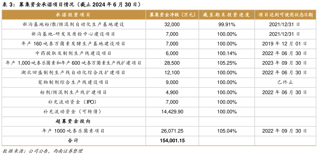 如何看待募集资金承诺项目情况（截止 2024 年 6 月 30 日）?