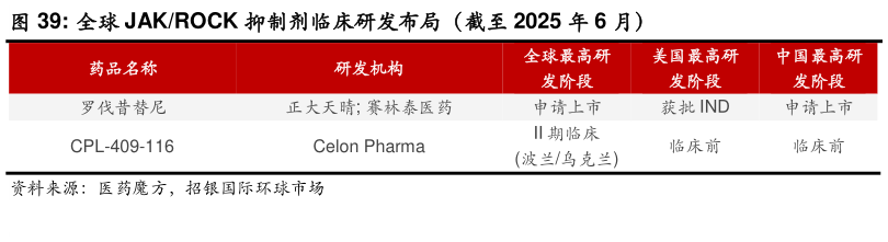 如何才能全球 JAKROCK 抑制剂临床研发布局（截至 2025 年 6 月）