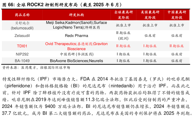 如何看待全球 ROCK2 抑制剂研发布局（截至 2025 年 6 月）