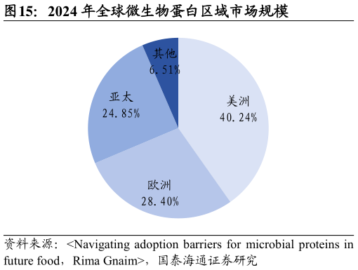 怎样理解2024 年全球微生物蛋白区域市场规模