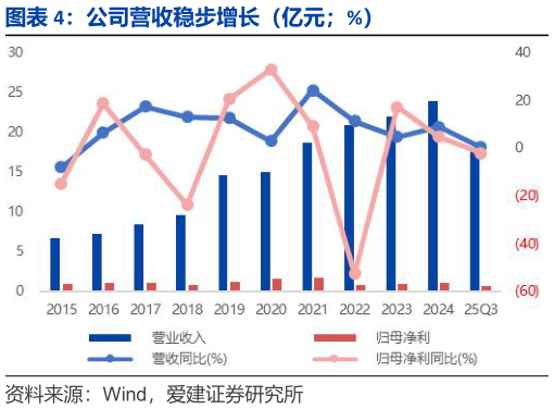 想关注一下公司营收稳步增长(亿元%)?