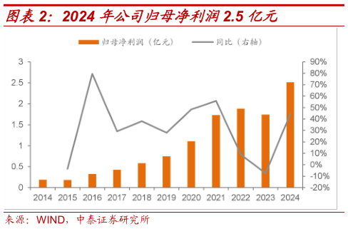 怎样理解2024 年公司归母净利润2.5 亿元