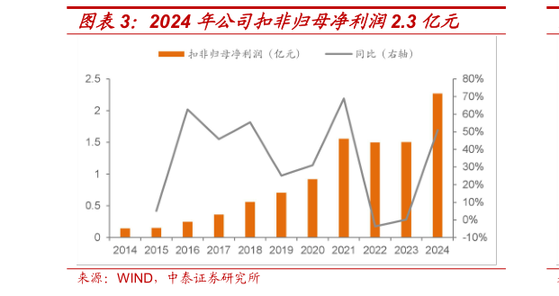 怎样理解2024 年公司扣非归母净利润2.3 亿元