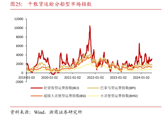 想问下各位网友干散货运输分船型市场指数?