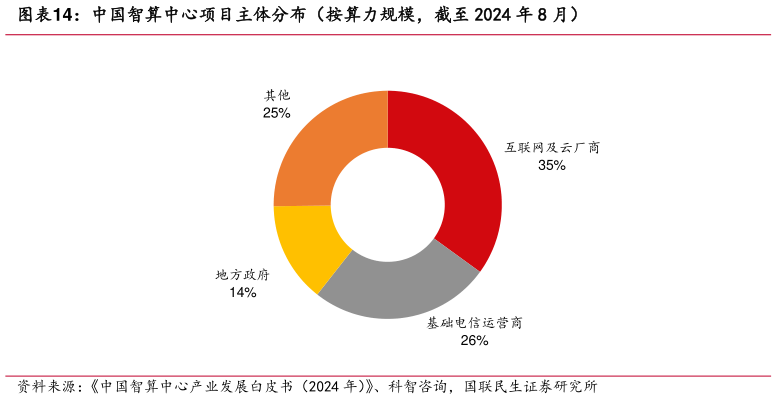 如何看待中国智算中心项目主体分布(按算力规模,截至 2024 年 8 月)?