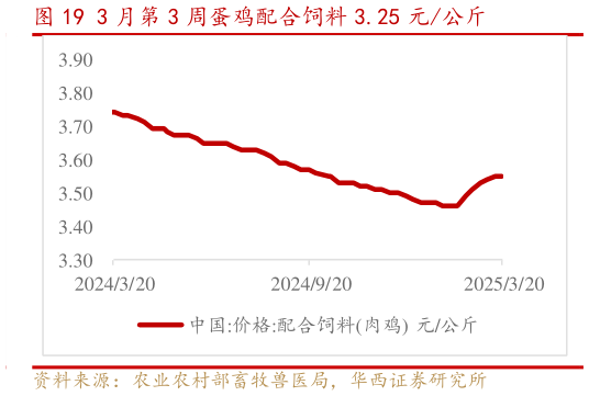如何看待3 月第 3 周蛋鸡配合饲料 3.25 元公斤?