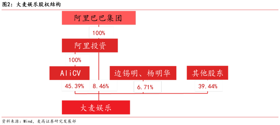 请问一下大麦娱乐股权结构?