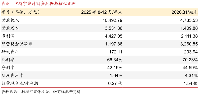 咨询大家柯斯宇审计财务数据与核心比率