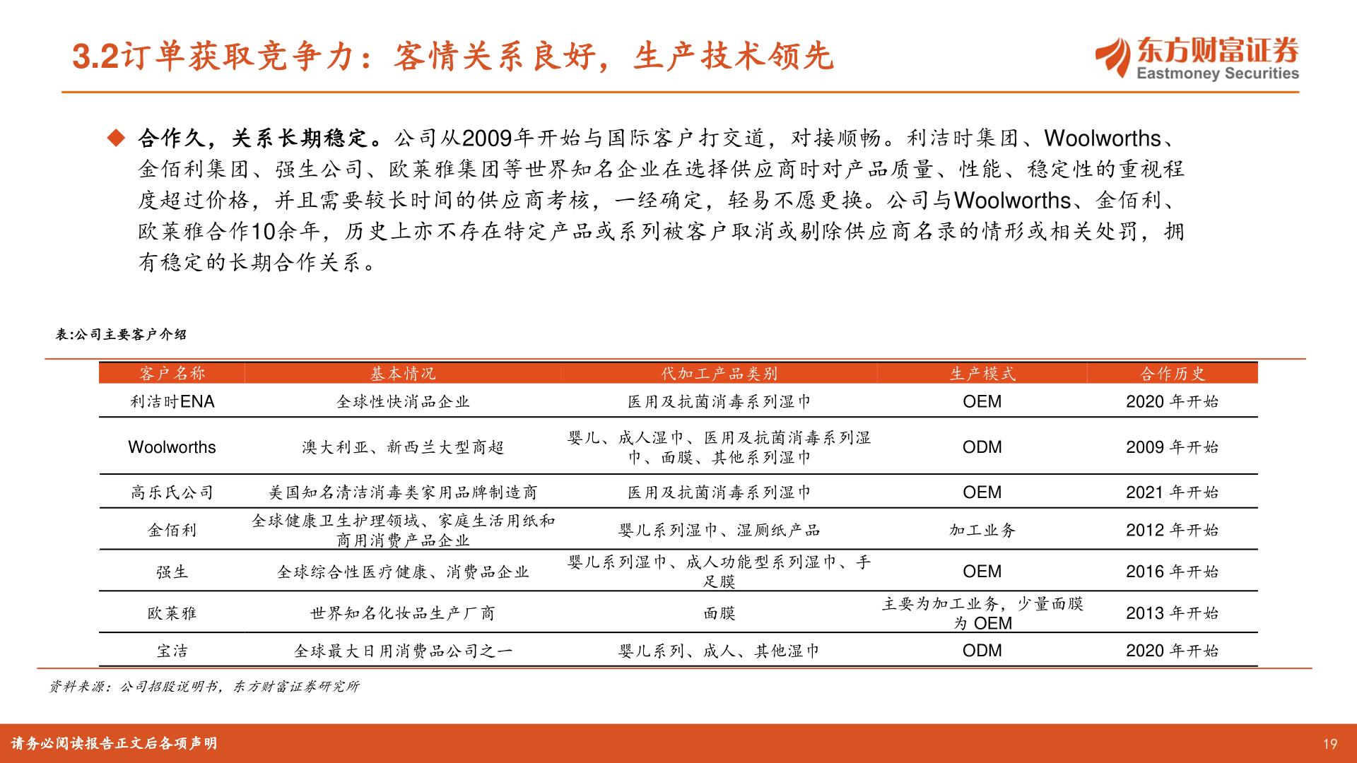 怎样理解3.2订单获取竞争力：客情关系良好，生产技术领先