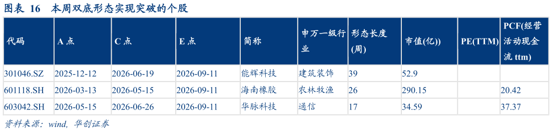 各位网友请教一下本周双底形态实现突破的个股