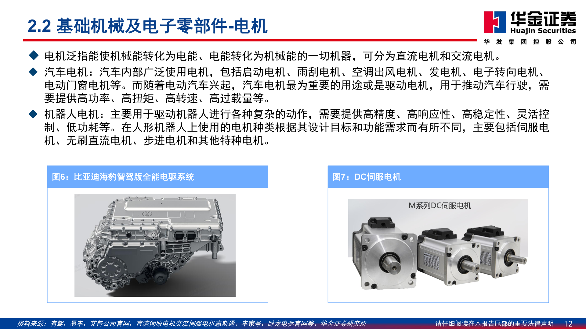 如何解释2.2 基础机械及电子零部件-电机?