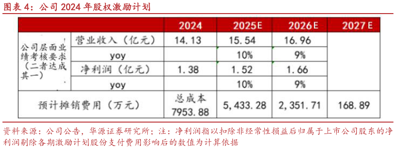 如何解释公司 2024 年股权激励计划
