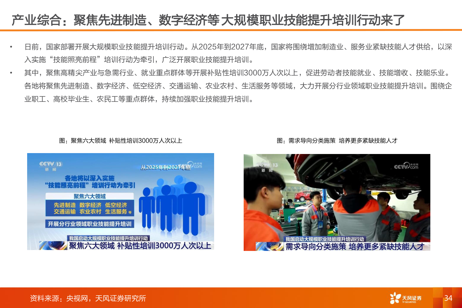 想关注一下产业综合：聚焦先进制造、数字经济等 大规模职业技能提升培训行动来了