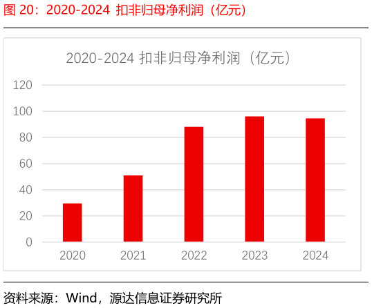 怎样理解2020-2024  扣非归母净利润（亿元）
