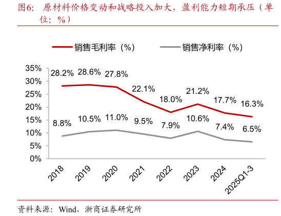 如何看待原材料价格变动和战略投入加大，盈利能力短期承压（单
