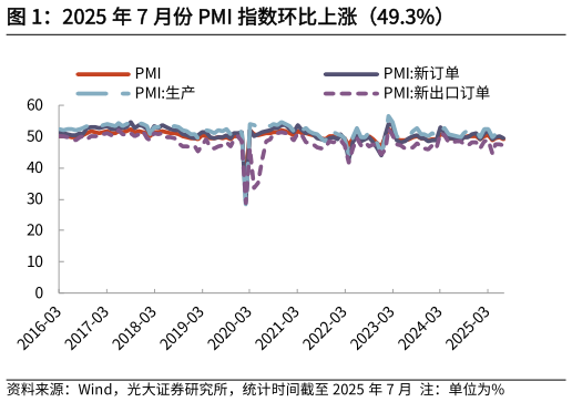 如何了解2025 年 7 月份 PMI 指数环比上涨（49.3%）