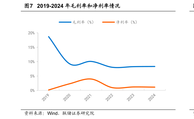 想关注一下2019-2024 年毛利率和净利率情况