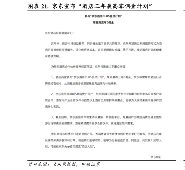 怎样理解.  京东宣布“酒店三年最高零佣金计划”