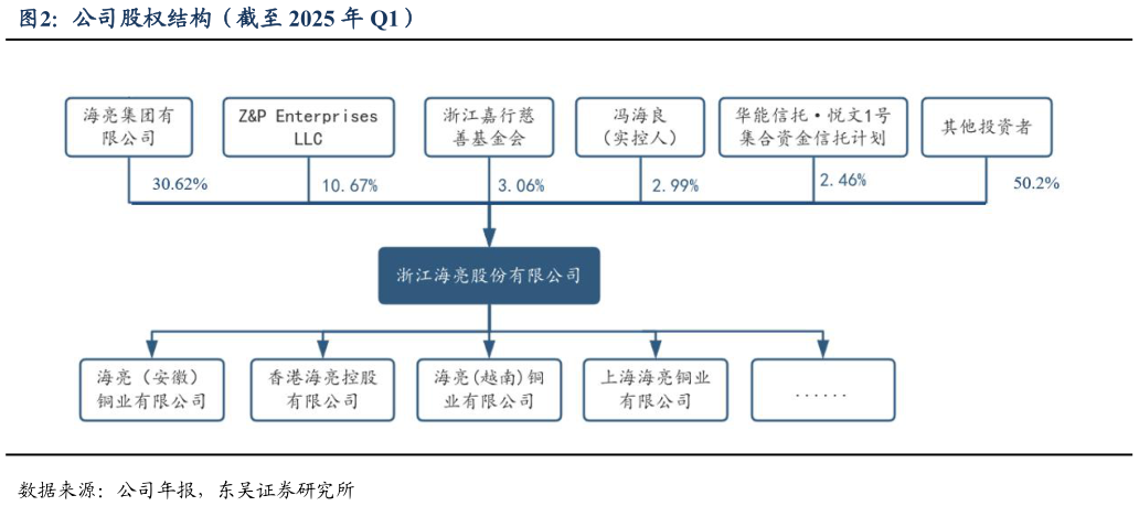 请问一下公司股权结构（截至 2025 年 Q1）