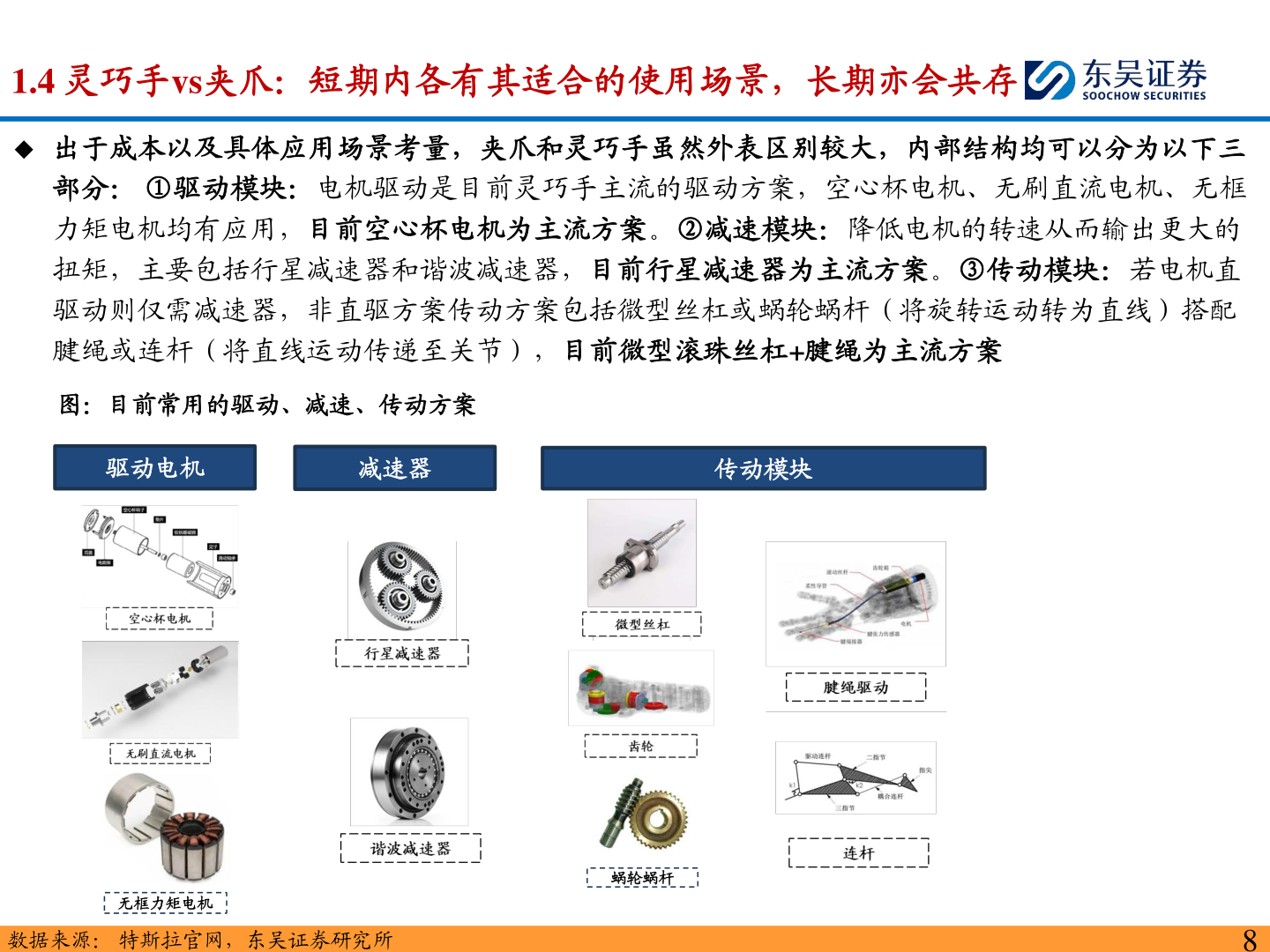 如何了解1.4 灵巧手vs夹爪：短期内各有其适合的使用场景，长期亦会共存