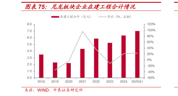 一起讨论下尼龙板块企业在建工程合计情况