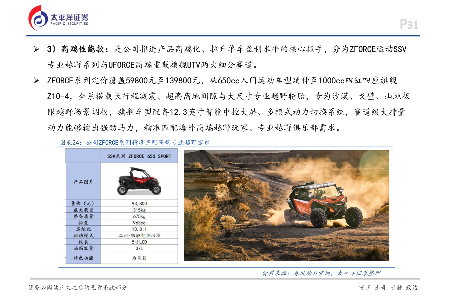 想问下各位网友Ø 3）高端性能款：是公司推进产品高端化、拉升单车盈利水平的核心抓手，分为ZFORCE运动SSV