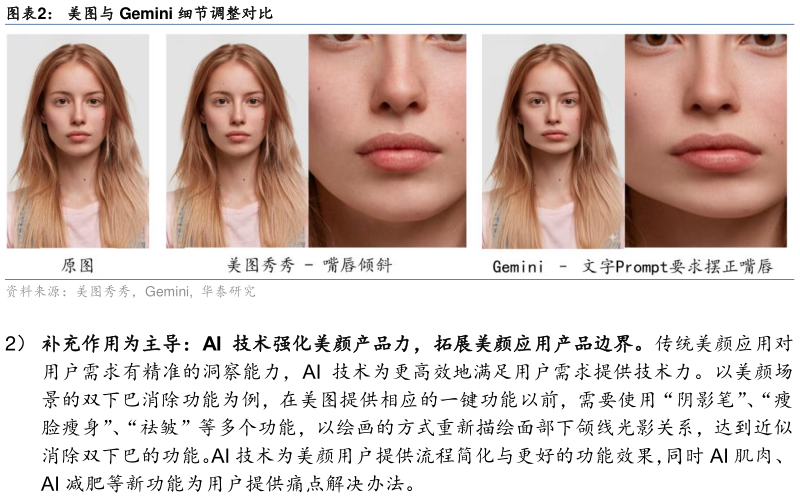 我想了解一下美图与 Gemini 细节调整对比