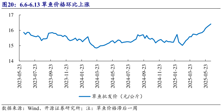 想关注一下6.6-6.13 草鱼价格环比上涨?