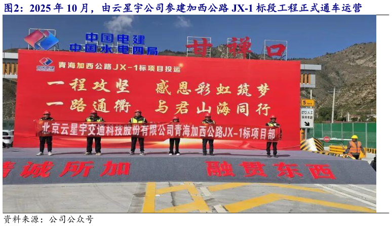 请问一下2025 年 10 月，由云星宇公司参建加西公路 JX-1 标段工程正式通车运营