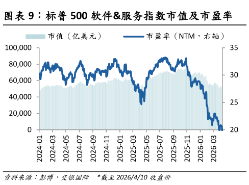 如何了解标普 500 软件服务指数市值及市盈率?