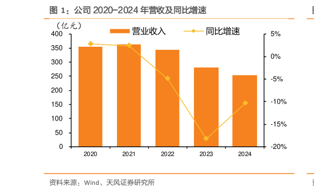 咨询下各位公司 2020-2024 年营收及同比增速?