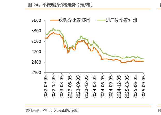 你知道小麦现货价格走势(元吨)?