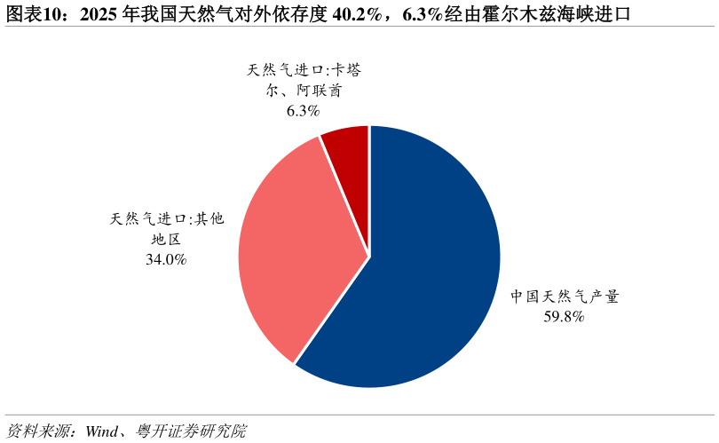 如何了解2025 年我国天然气对外依存度 40.2%，6.3%经由霍尔木兹海峡进口