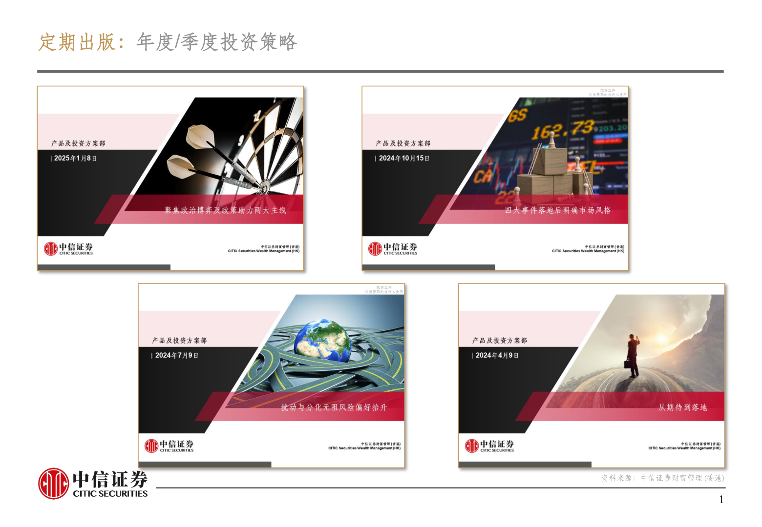 怎样理解定期出版：年度/季度投资策略