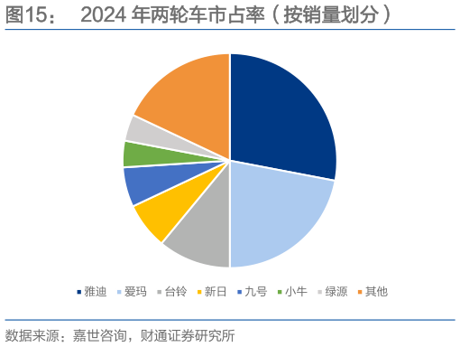 谁能回答2024 年两轮车市占率（按销量划分）