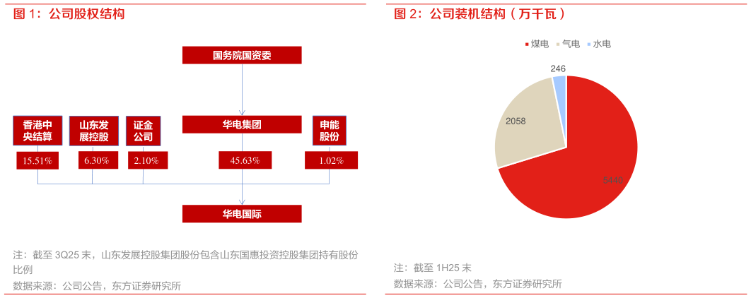 想问下各位网友公司股权结构 公司装机结构（万千瓦）