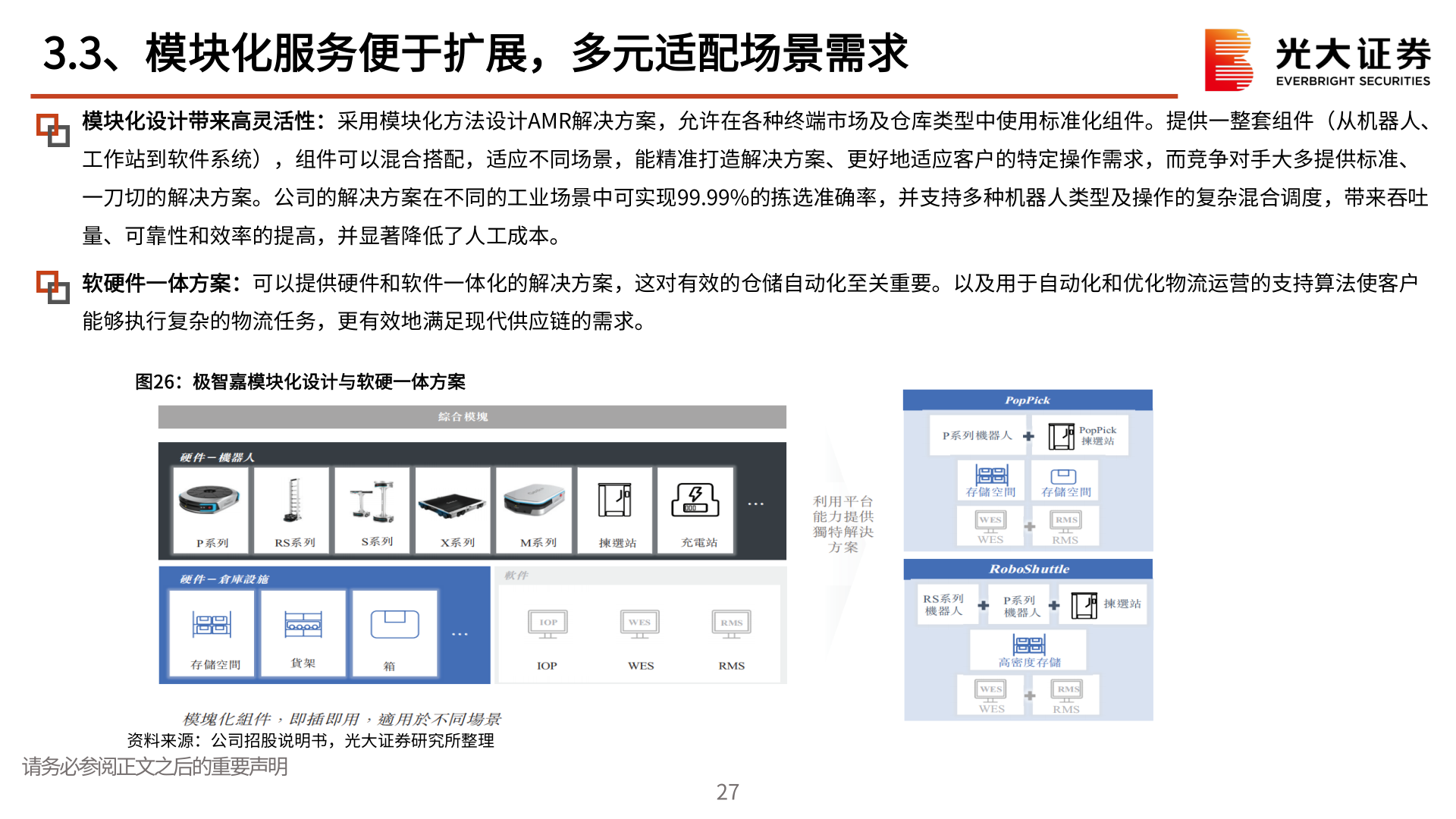 如何看待3.3、模块化服务便于扩展，多元适配场景需求?