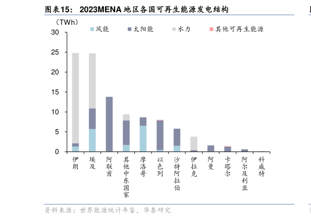 如何了解2023MENA 地区各国可再生能源发电结构?