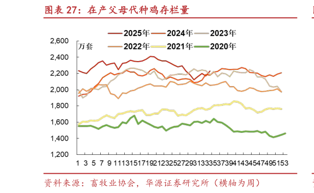 谁能回答在产父母代种鸡存栏量