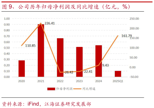 如何了解、公司历年归母净利润及同比增速（亿元，%）