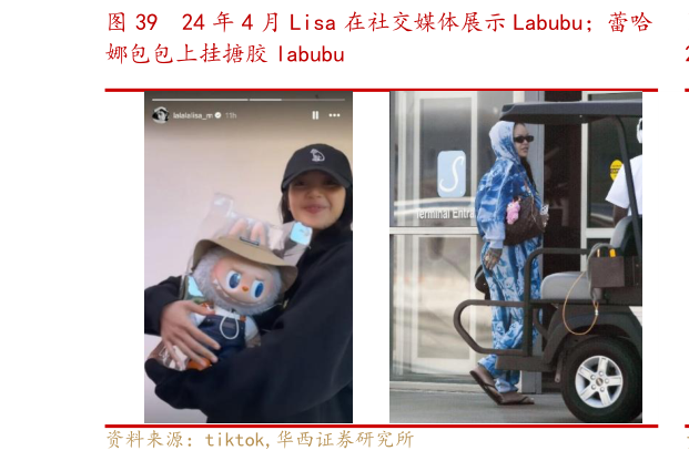 我想了解一下24 年 4 月 Lisa 在社交媒体展示 Labubu蕾哈