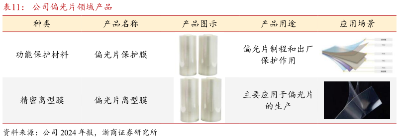 咨询大家公司偏光片领域产品