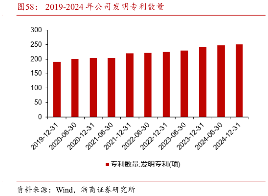 想关注一下2019-2024 年公司发明专利数量