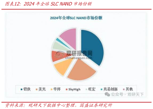 谁能回答2024年全球SLC NAND市场份额