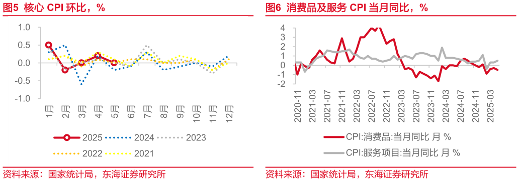 如何解释核心 CPI 环比，% 猪肉平均批发价月均值，元公斤 消费品及服务 CPI 当月同比，%